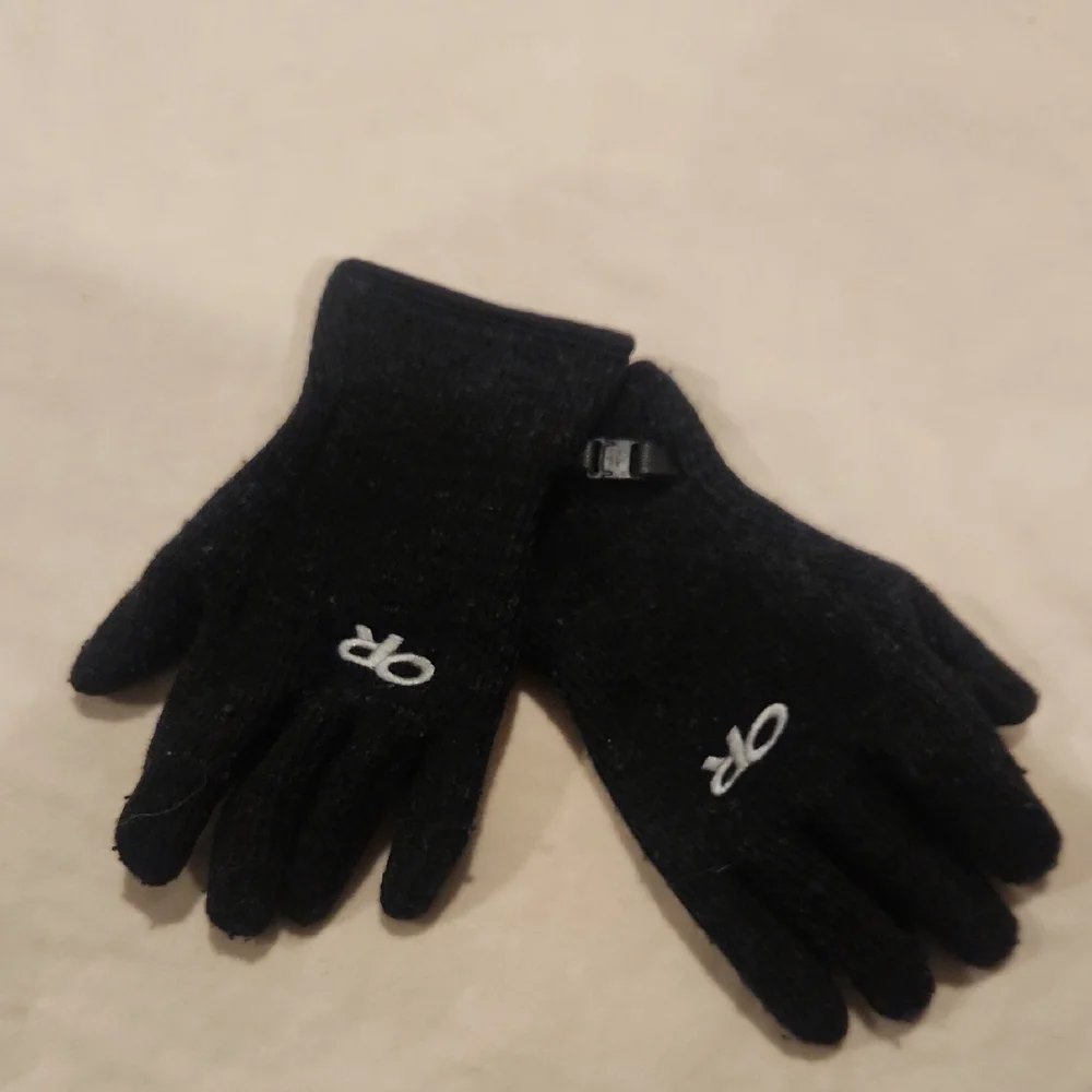 Kids OUTDOOR RESEARCH black Gloves Black Knit Gloves